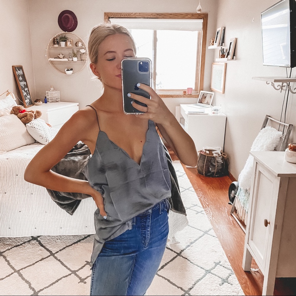 Free people lavender satin cami M